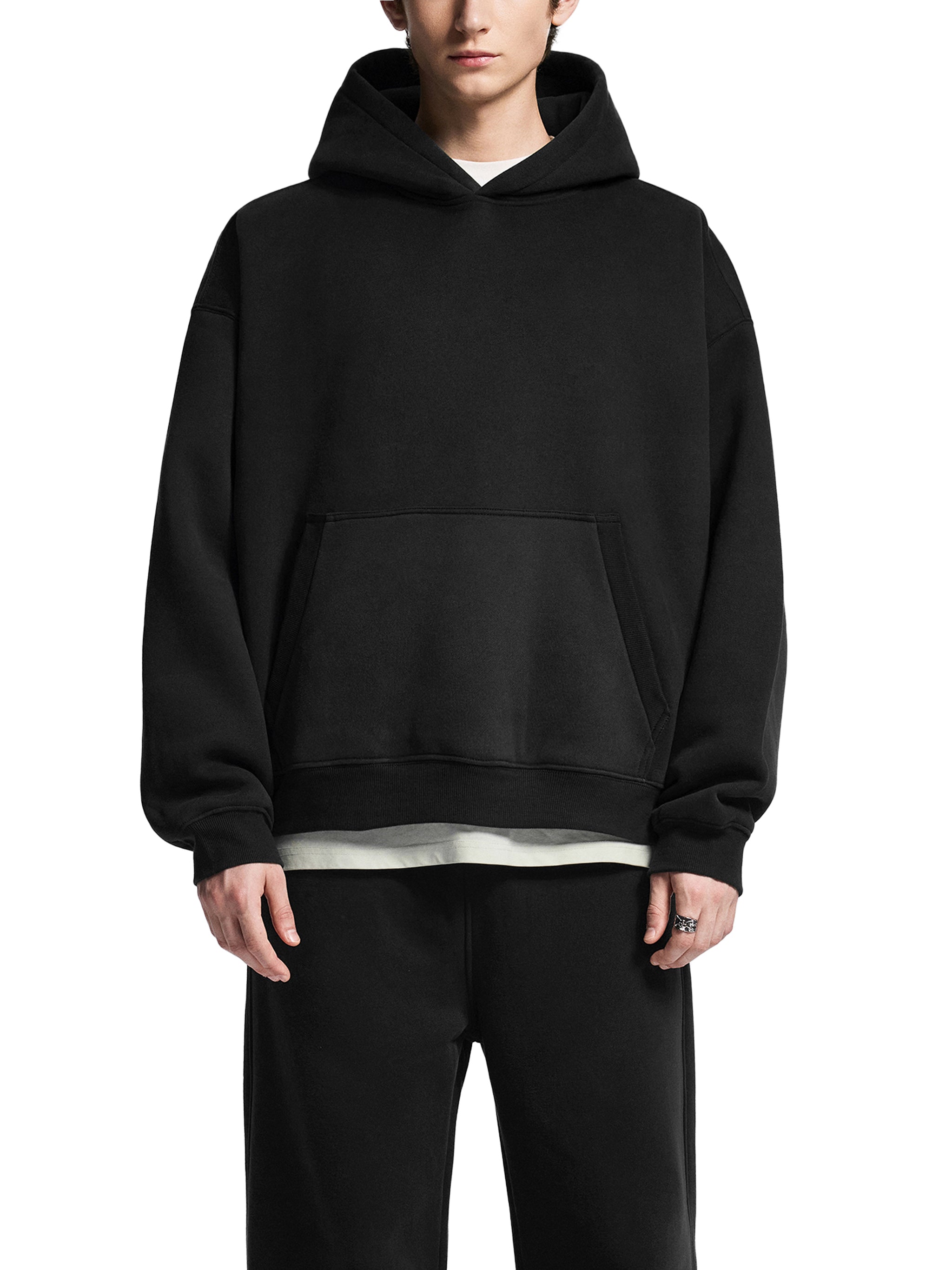 Oversized Boxy Fit Fleece Hoodie